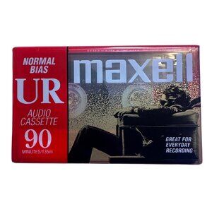 Maxell UR 90 Normal Bias Audio Cassette Tape 90 Minutes For Everyday Recording